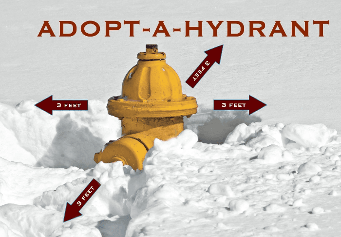 Hydrant snow clearing Hydrant snow clearing