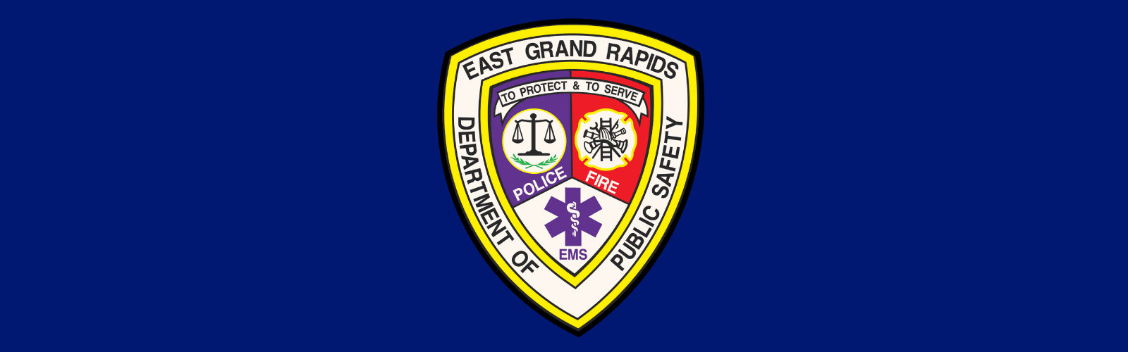 EGR Department of Public Safety logo on navy blue background.