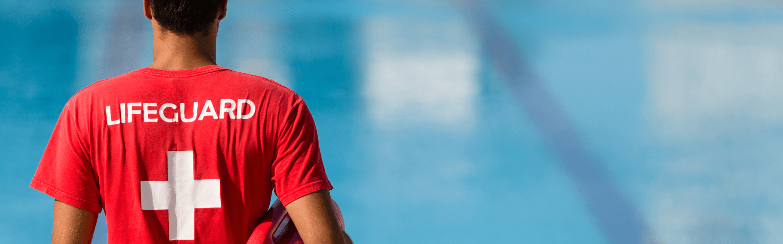 Lifeguard overlooking pool