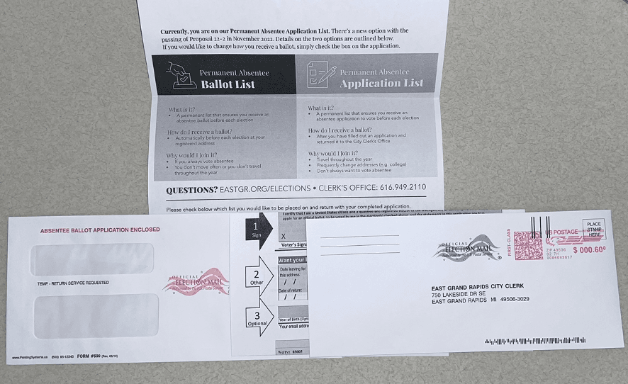May 2 absentee ballot packet
