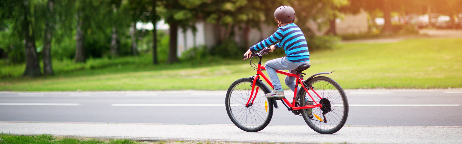 Child riding bicycle