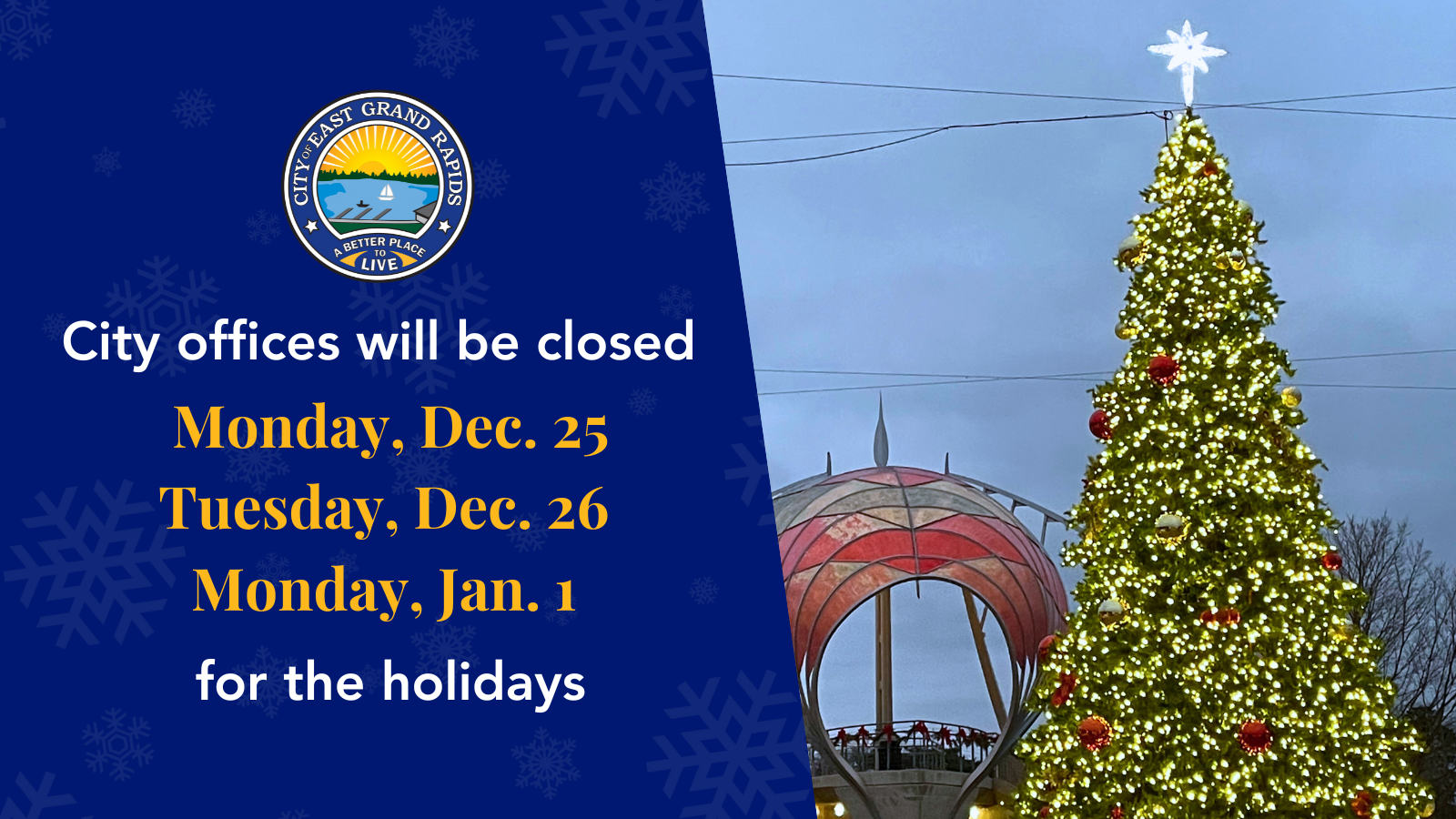 2023 holiday closures