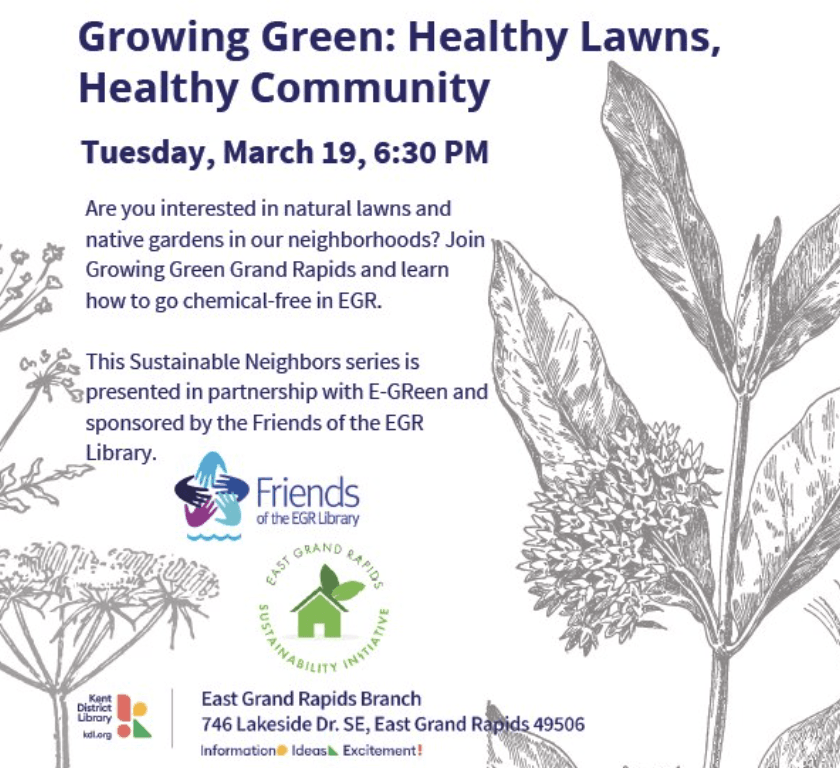 Growing Green: Healthy Lawns, Healthy Community flyer
