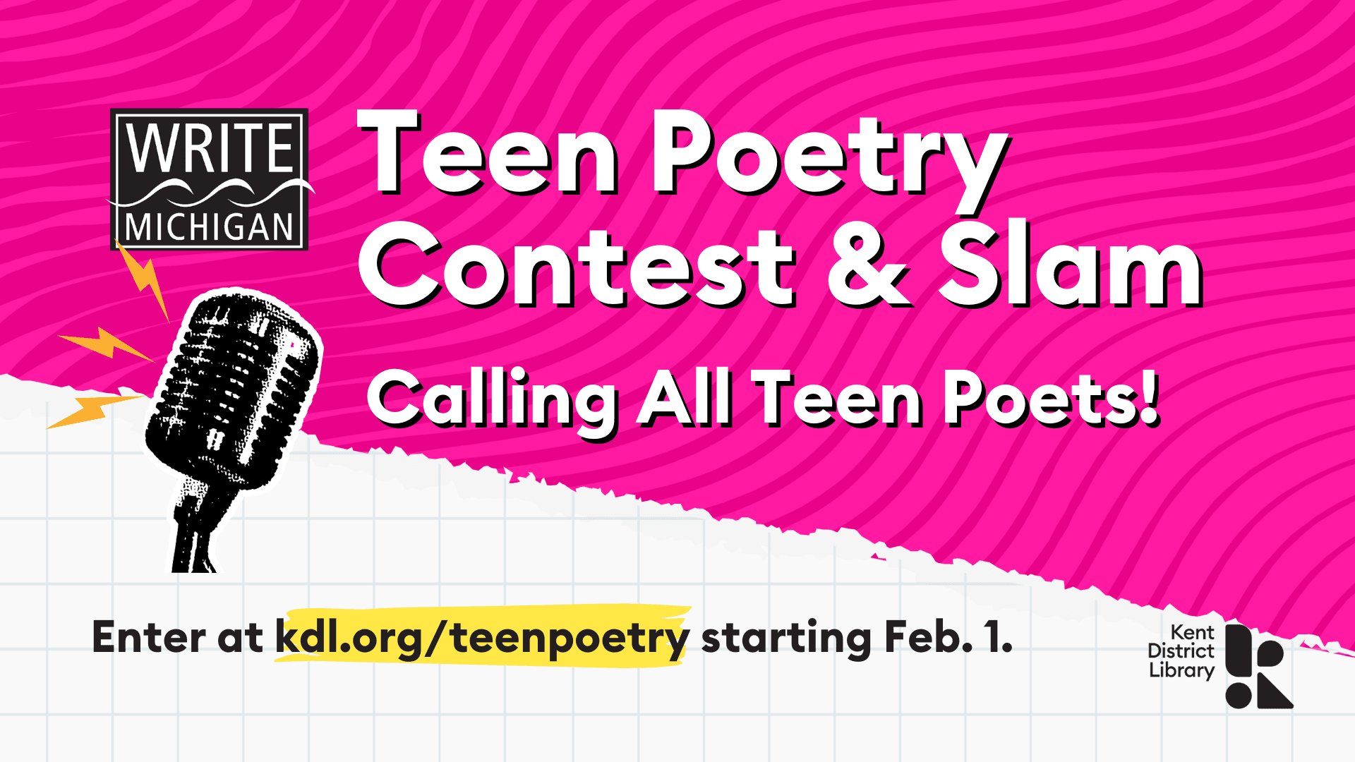 2024 Write Michigan Teen Poetry Contest and Slam