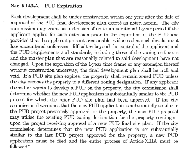 Sec. 5.140A PUD Expiration