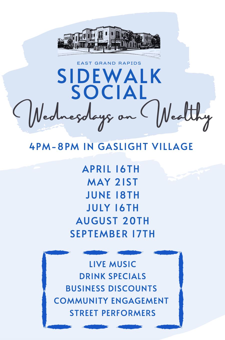 Wednesdays on Wealthy 2025 flyer