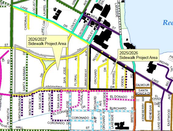 FY 25-26 and 26-27 Sidewalk Area Maps